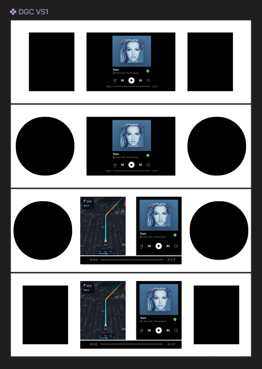 Aurora wireframe: digital gauge cluster version study